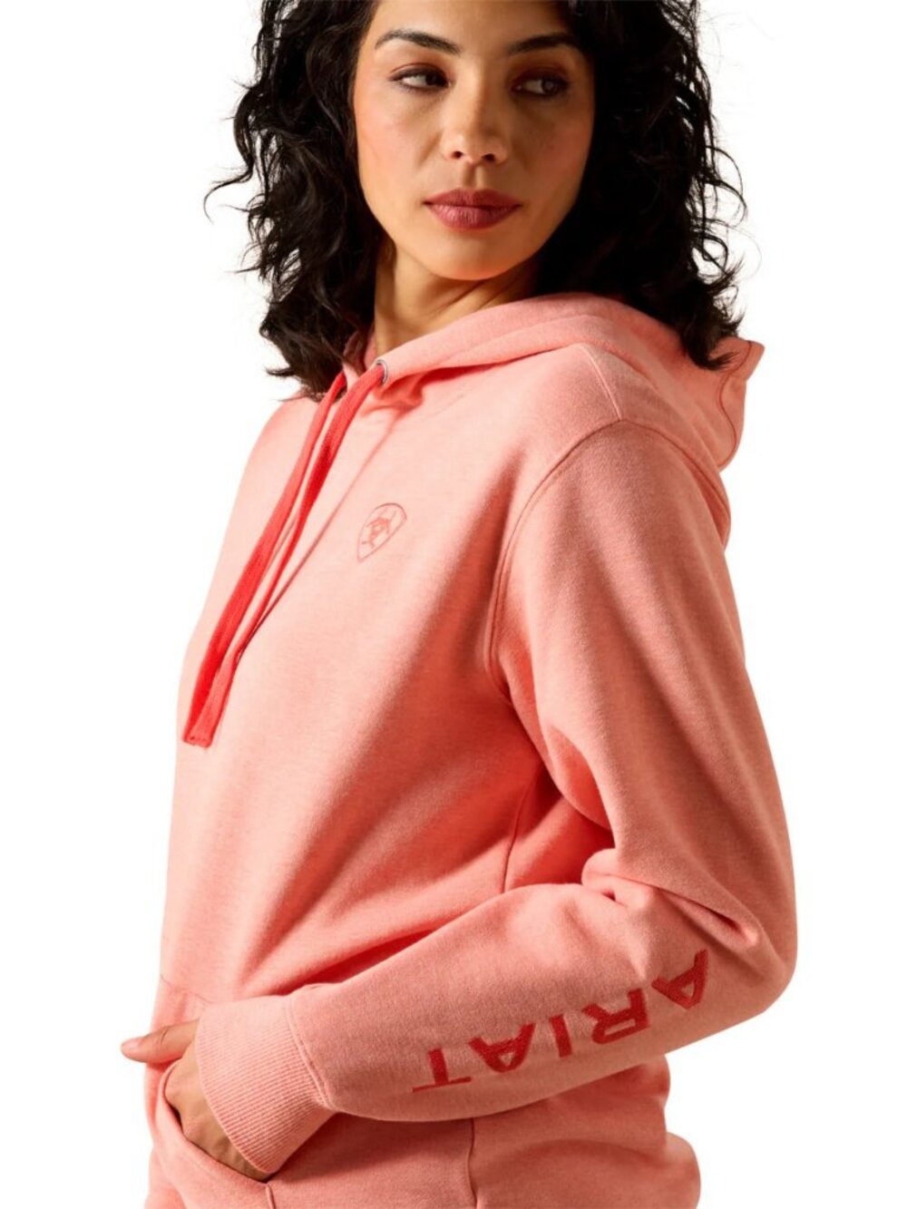Ariat Women's Logo 2.0 Hoodie - Peach Amber Heather | NWT
